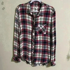 Beachlunchlounge Plaid Button‎ Shirt  M
Pit to Pit 20”
Sleeve 25.5”
Length 29”